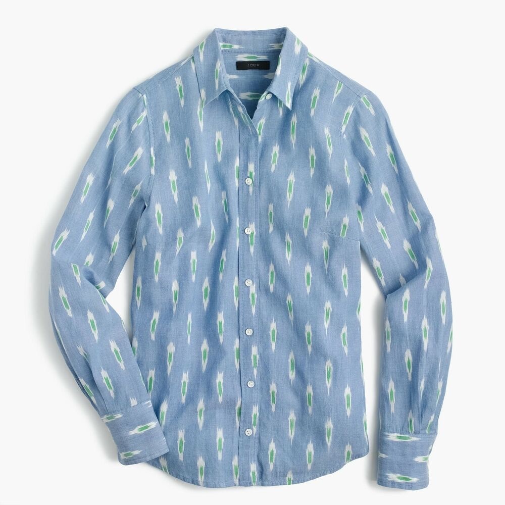 J Crew Perfect Shirt in sun-faded ikat